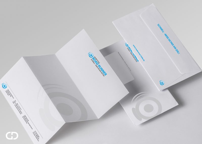 Goldwerk-Roadrunner-Briefpapier-Umschlag